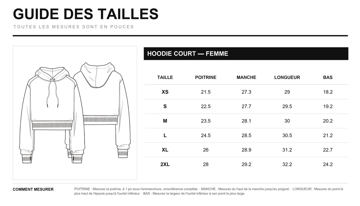 Guide des tailles