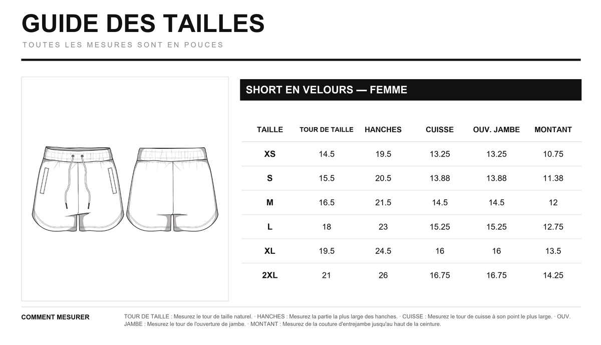 Guide des tailles