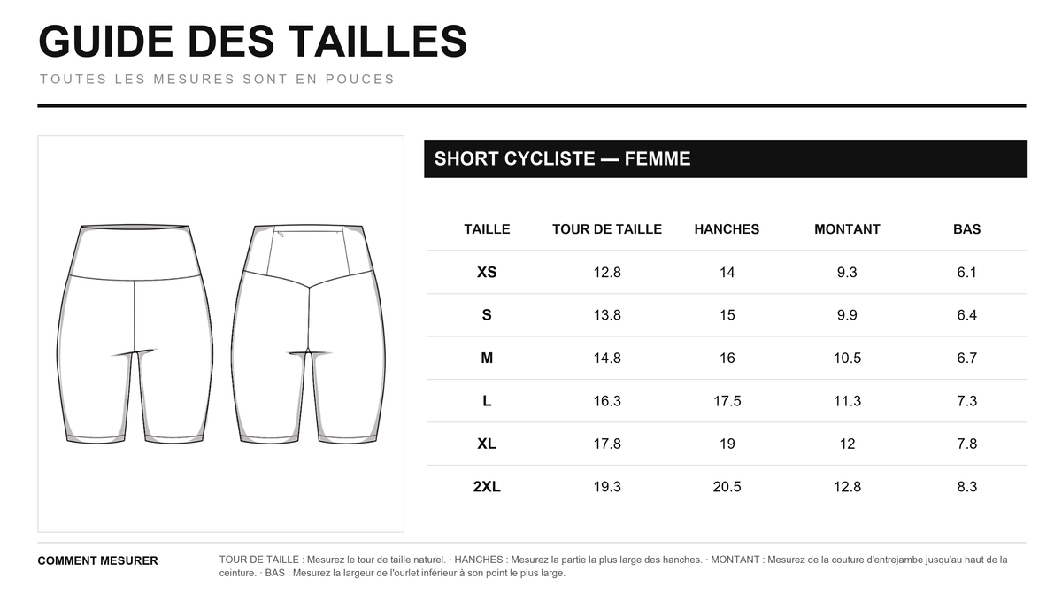 Guide des tailles