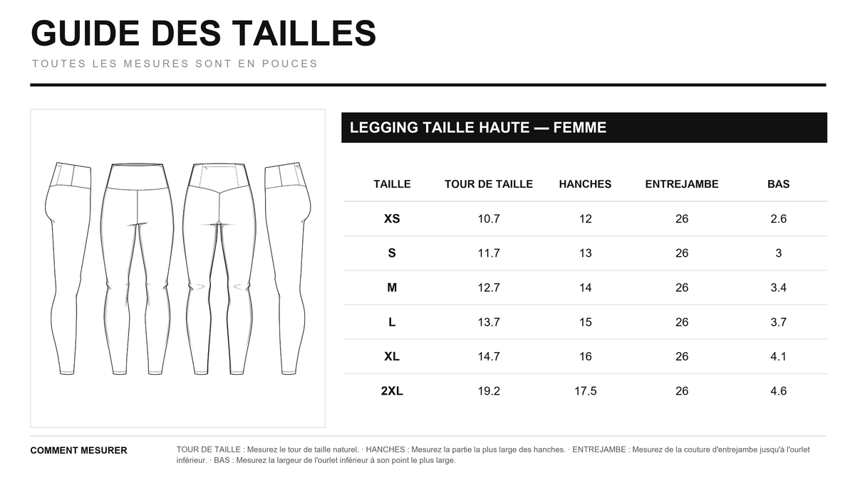 Guide des tailles