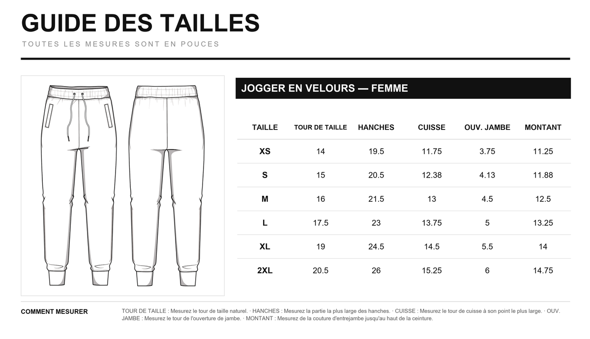 Guide des tailles