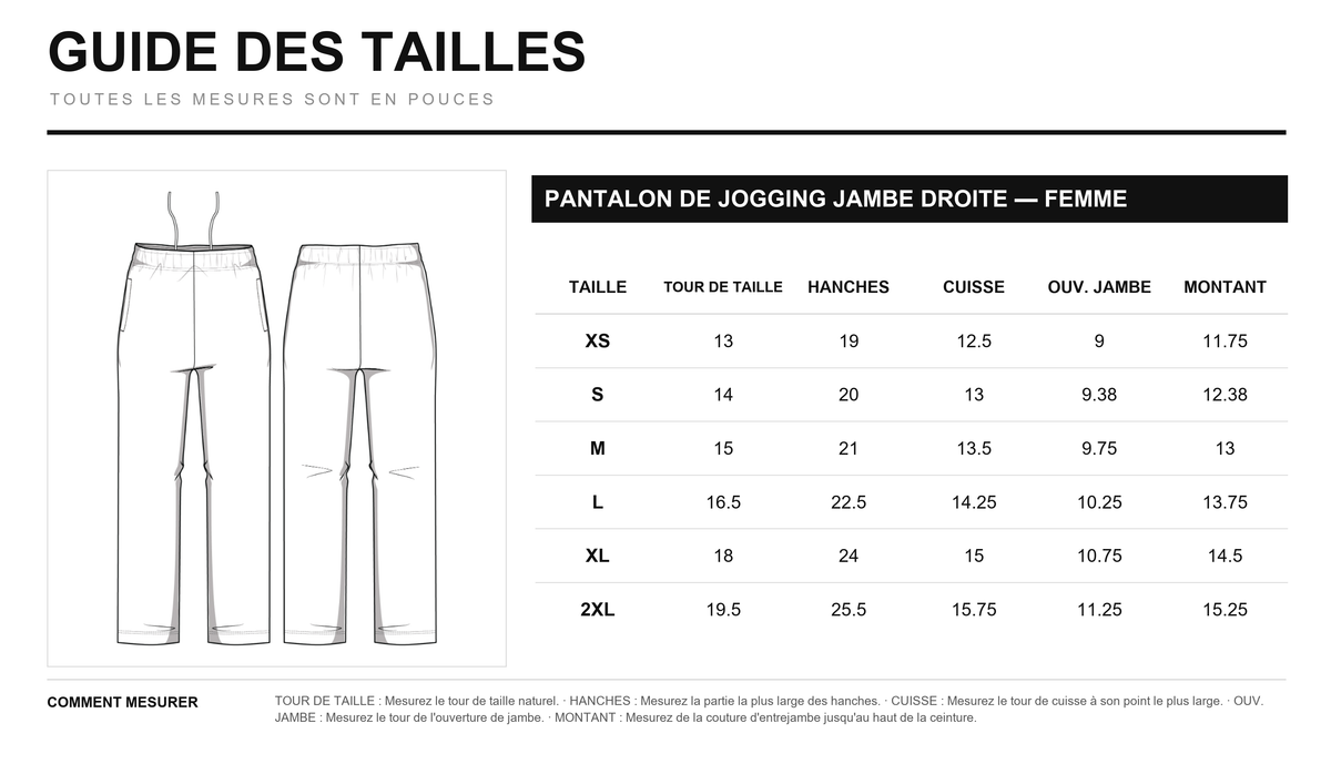 Guide des tailles