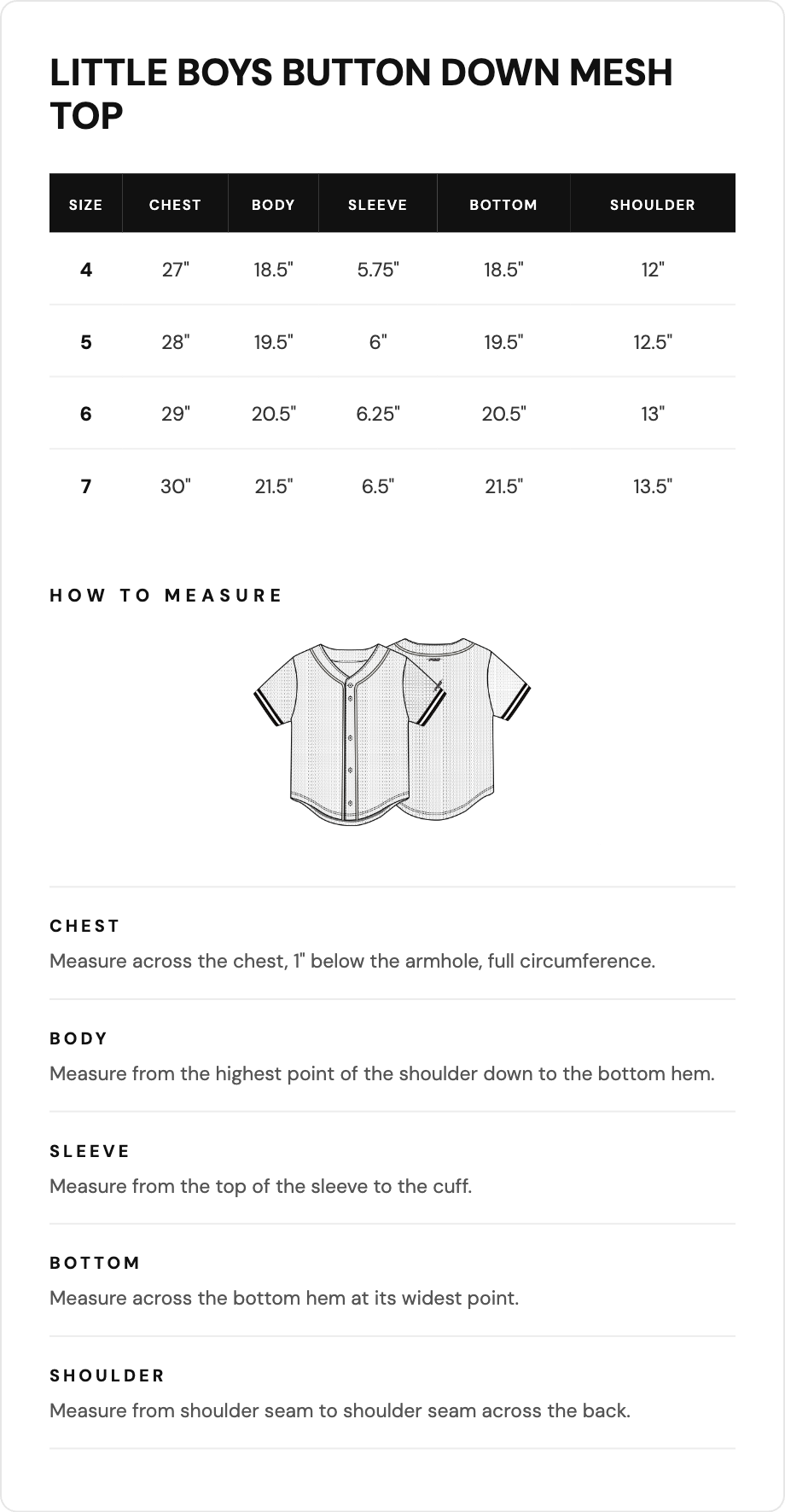Size guide