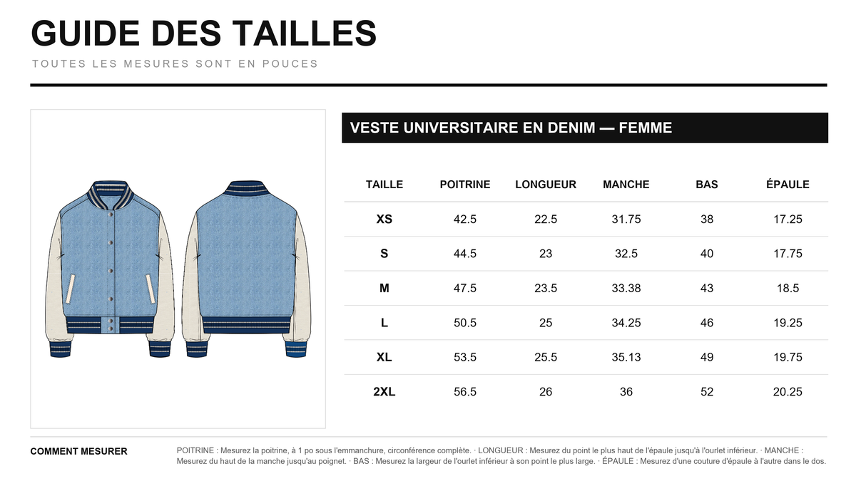 Guide des tailles