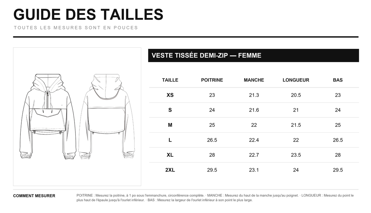 Guide des tailles