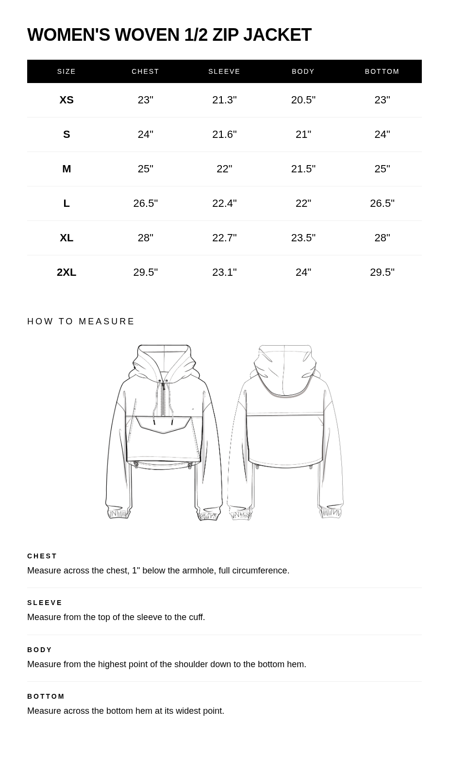 Size guide