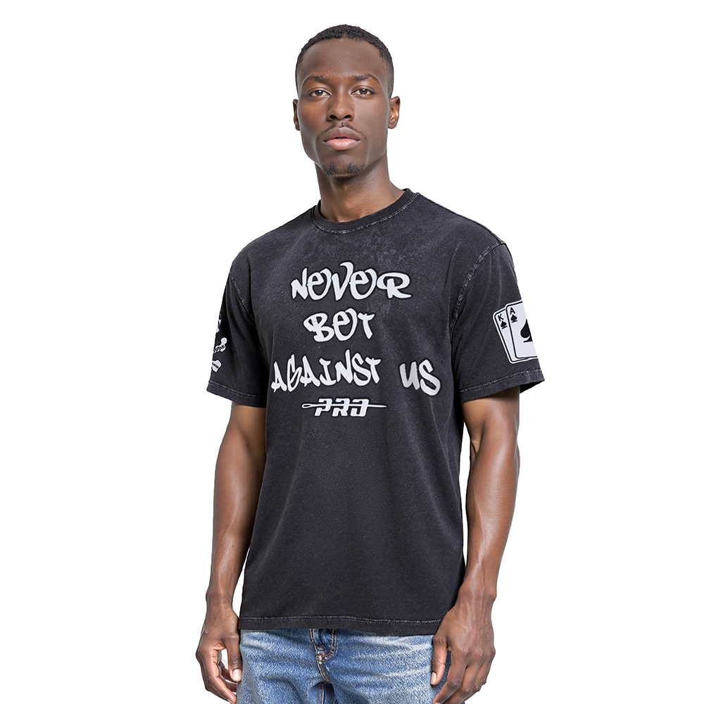PRO STANDARD JERSEY DE COTON À ÉPAULES TOMBANTES 10E ANNIVERSAIRE « NEVER BET AGAINST » POUR HOMME (NOIR)