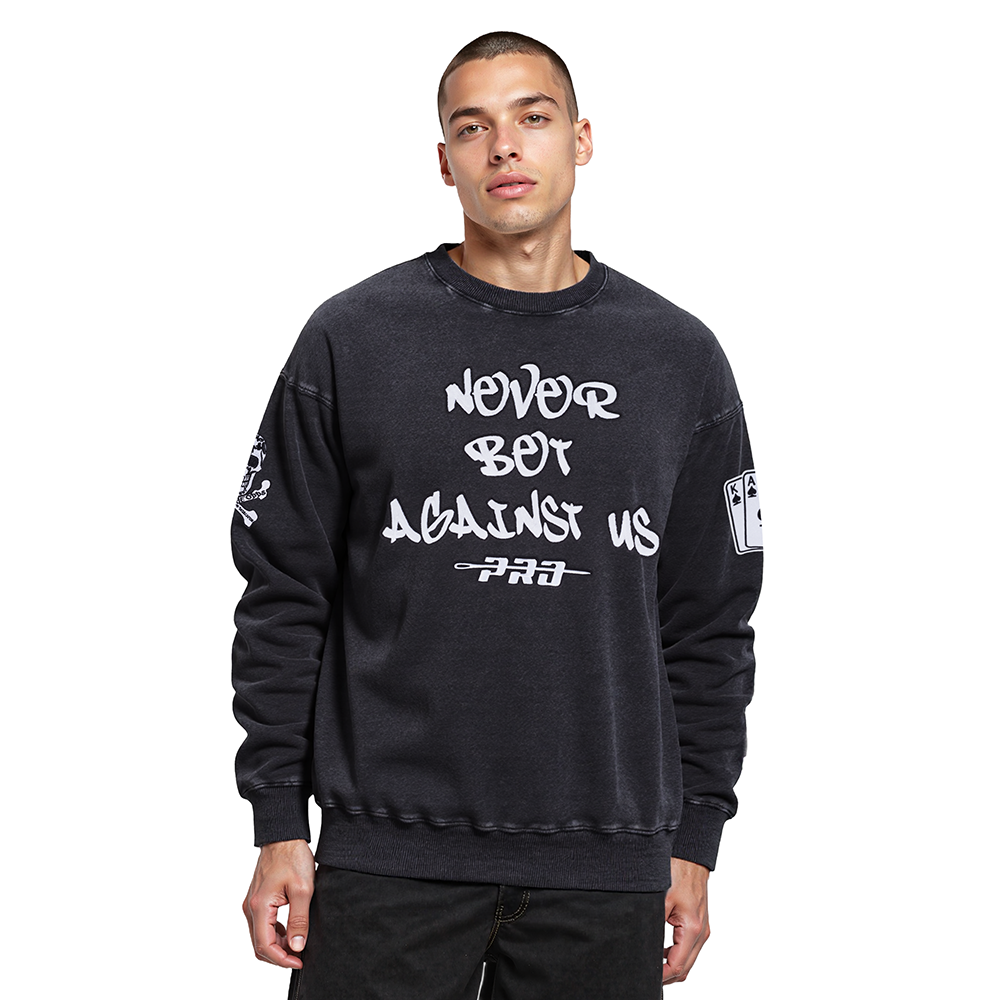 PRO STANDARD MEN'S CREWNECK SWEATSHIRT (BLACK)