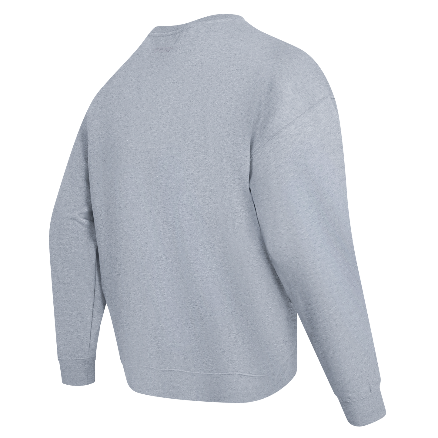 PRO STANDARD CLASSIC CHENILLE WHT LOGO MEN'S DROP SHOULDER FLC CREWNECK (DARK HEATHER GRAY)