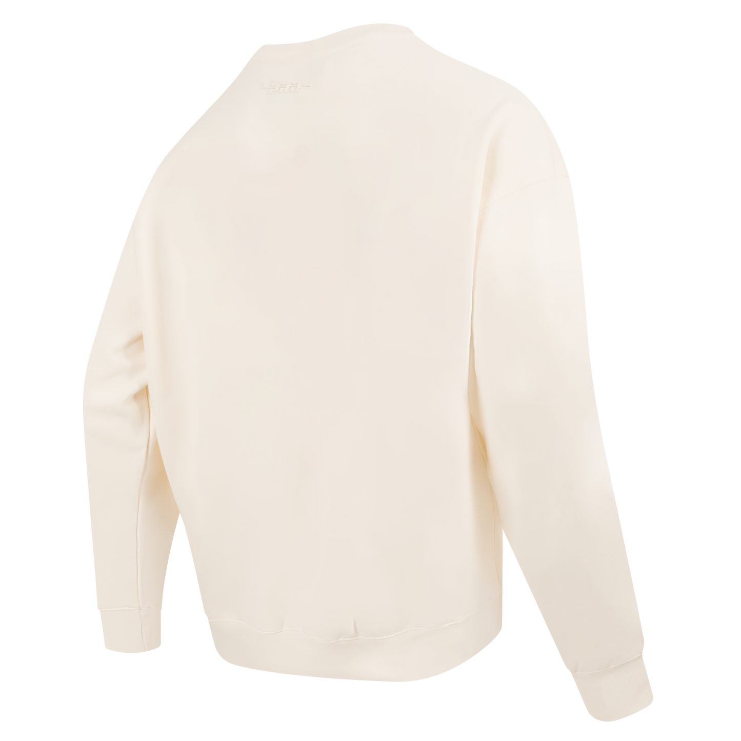 PRO STANDARD CLASSIC CHENILLE WHT LOGO MEN'S DROP SHOULDER FLC CREWNECK (EGGSHELL)
