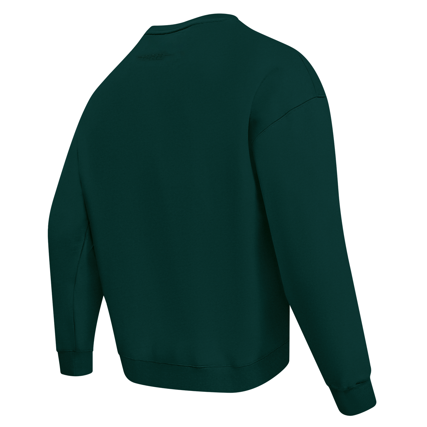 PRO STANDARD CLASSIC CHENILLE WHT LOGO MEN'S DROP SHOULDER FLC CREWNECK (FOREST GREEN)