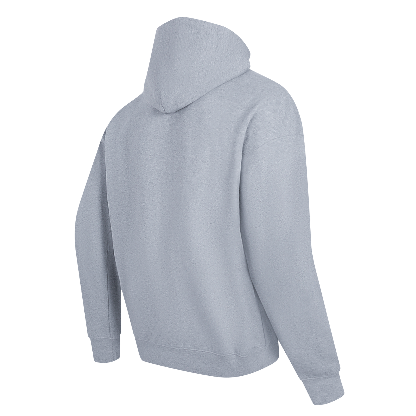PRO STANDARD CLASSIC CHENILLE WHT LOGO MEN'S DROP SHOULDER FLC PO HOODIE (DARK HEATHER GRAY)