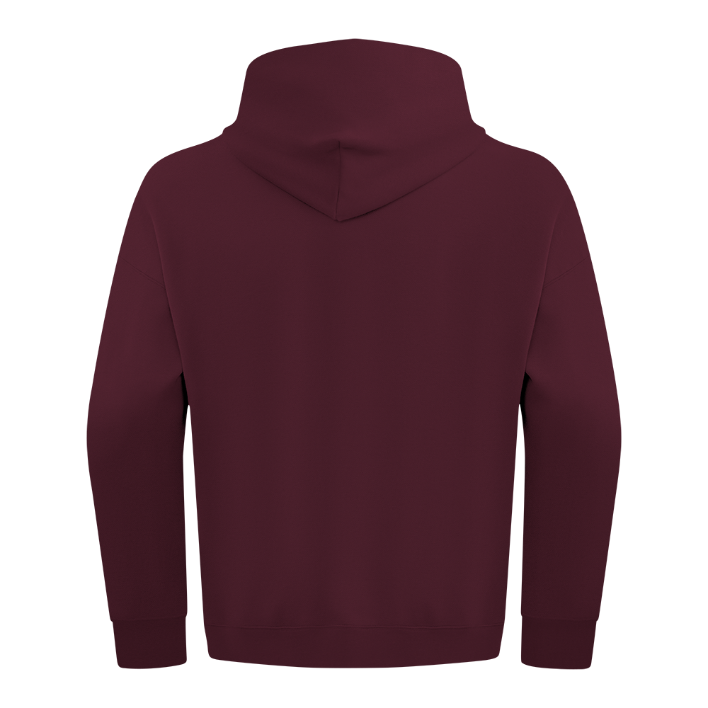 PRO STANDARD CLASSIC CHENILLE WHT LOGO MEN'S DROP SHOULDER FLC PO HOODIE (WINE)