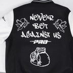 PRO STANDARD MEN'S VARSITY JACKET (BLACK/WHITE)