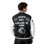PRO STANDARD MEN'S VARSITY JACKET (BLACK/WHITE)