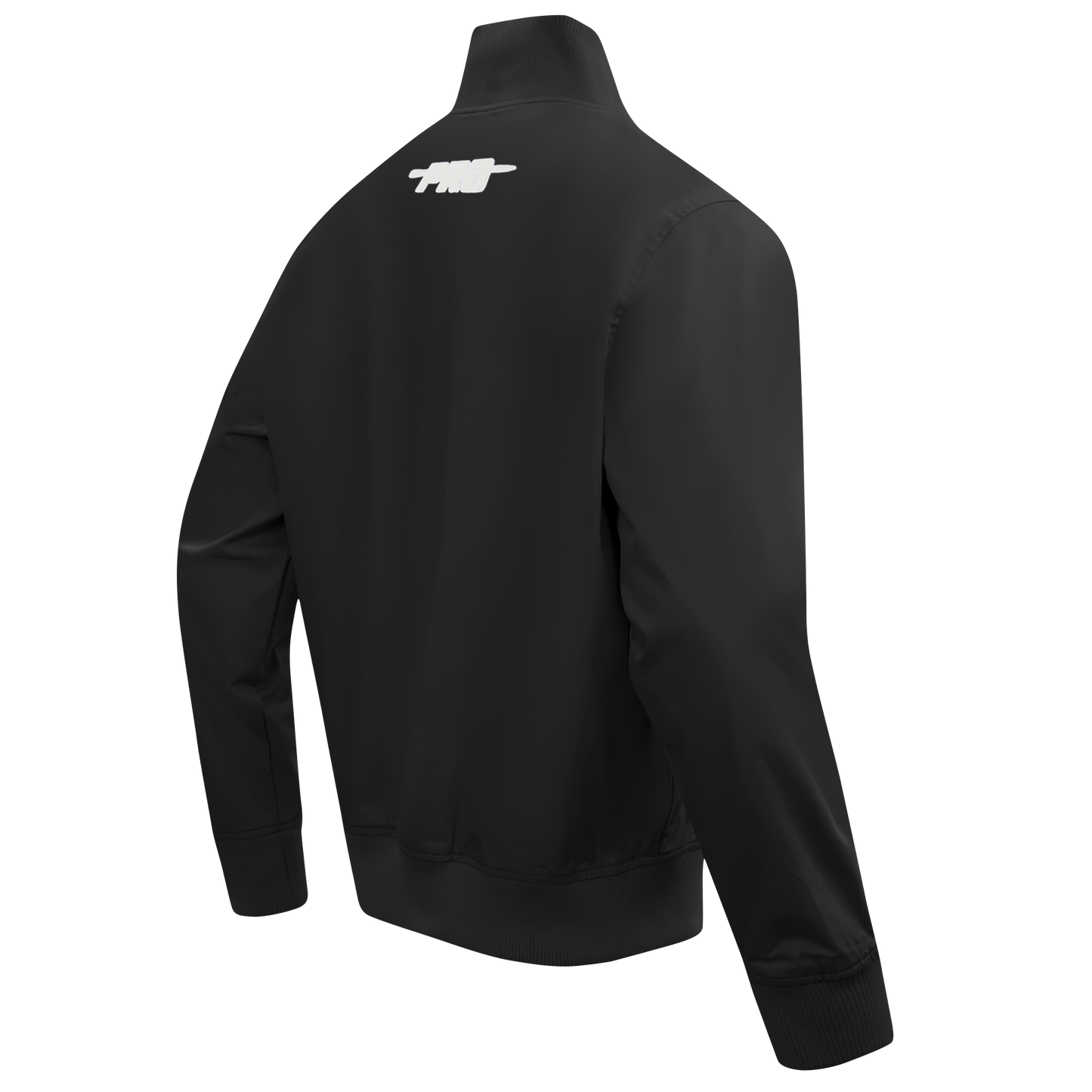 PRO STANDARD CLASSIC CHENILLE WHT LOGO MEN'S TWILL JACKET (BLACK)