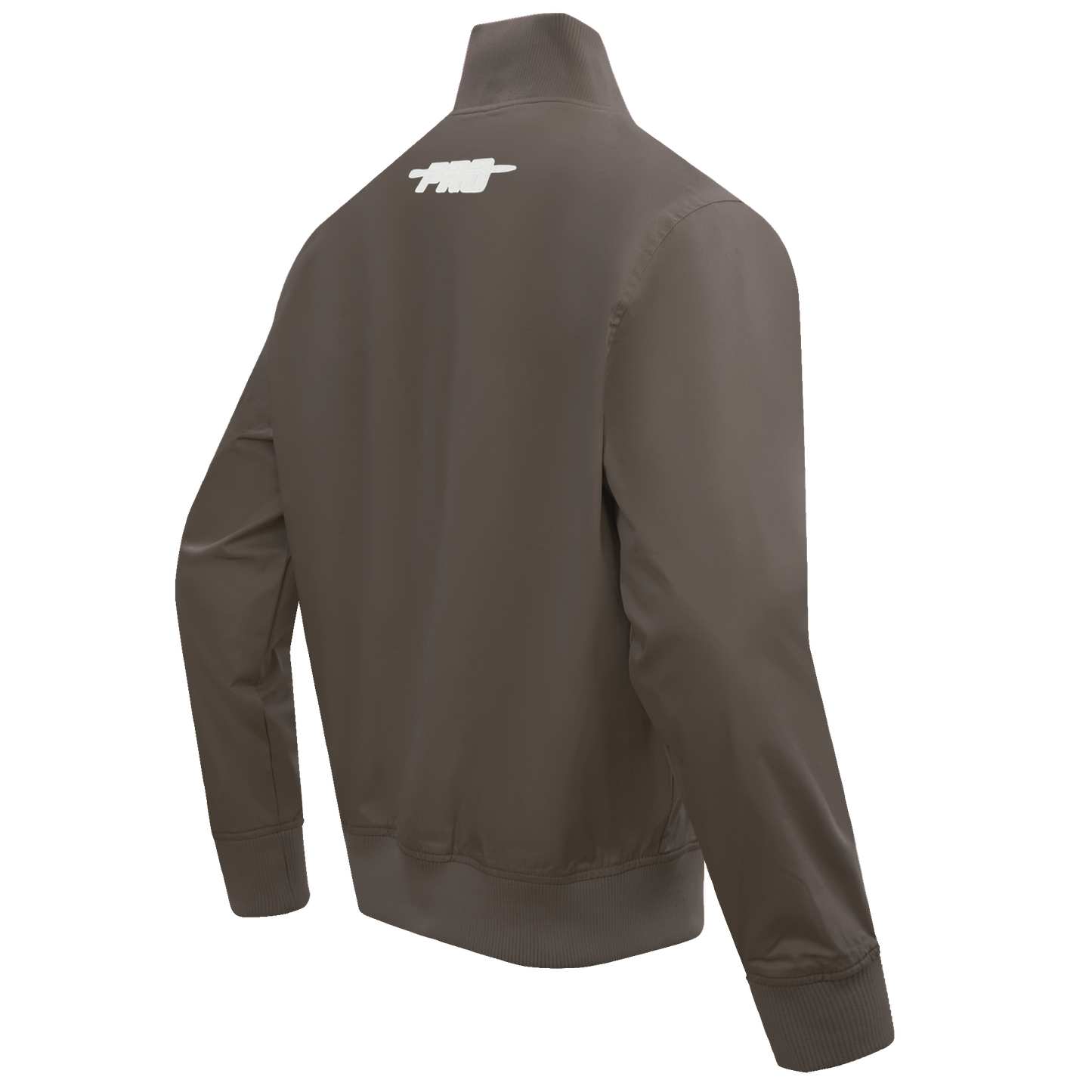 PRO STANDARD CLASSIC CHENILLE WHT LOGO MEN'S TWILL JACKET (DARK TAUPE)
