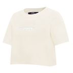 PRO STANDARD CLASSIC CHENILLE WHT LOGO WOMEN'S SJ BOXY TEE (EGGSHELL)