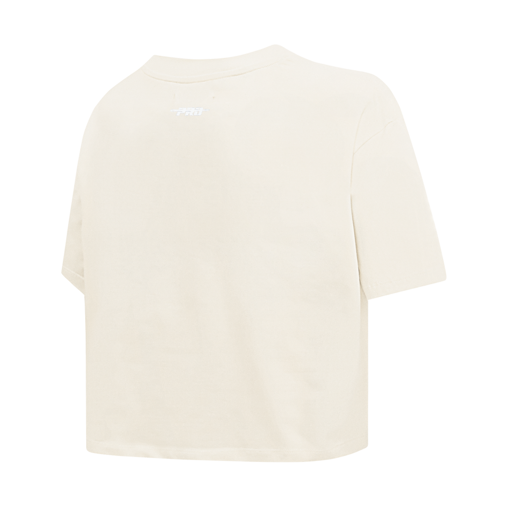 PRO STANDARD CLASSIC CHENILLE WHT LOGO WOMEN'S SJ BOXY TEE (EGGSHELL)
