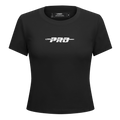PRO STANDARD CLASSIC CHENILLE WHT LOGO WOMEN'S BABY DOLL TEE (BLACK)