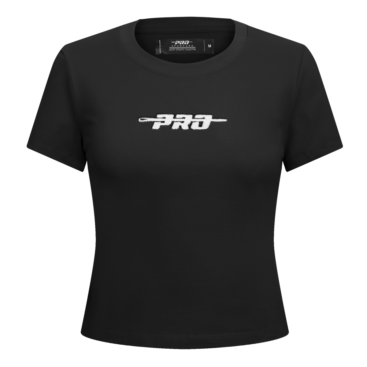 PRO STANDARD CLASSIC CHENILLE T-SHIRT BABY DOLL À LOGO BLANC POUR FEMME (NOIR)