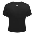 PRO STANDARD CLASSIC CHENILLE WHT LOGO WOMEN'S BABY DOLL TEE (BLACK)