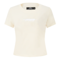 PRO STANDARD CLASSIC CHENILLE WHT LOGO WOMEN'S BABY DOLL TEE (EGGSHELL)