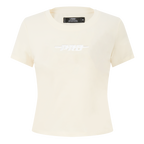 PRO STANDARD CLASSIC CHENILLE WHT LOGO WOMEN'S BABY DOLL TEE (EGGSHELL)