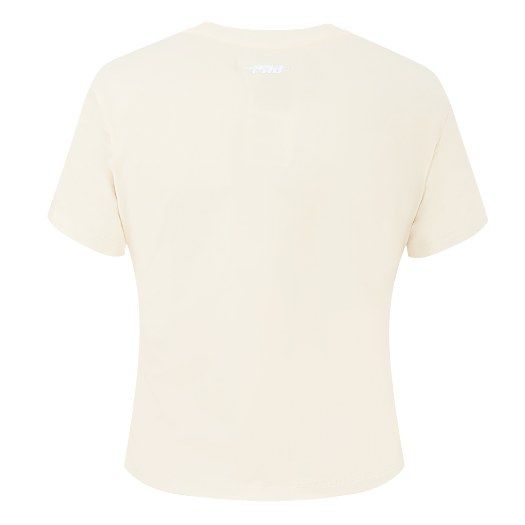 PRO STANDARD CLASSIC CHENILLE WHT LOGO WOMEN'S BABY DOLL TEE (EGGSHELL)