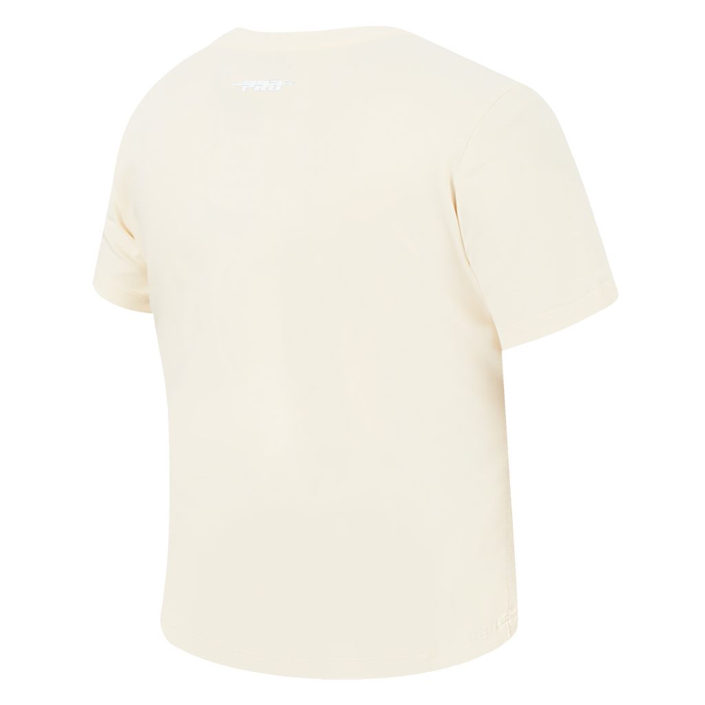 PRO STANDARD CLASSIC CHENILLE WHT LOGO WOMEN'S BABY DOLL TEE (EGGSHELL)