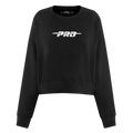 PRO STANDARD CLASSIC CHENILLE WHT LOGO WOMEN'S FLC CREWNECK (BLACK)