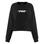 PRO STANDARD CLASSIC CHENILLE WHT LOGO WOMEN'S FLC CREWNECK (BLACK)