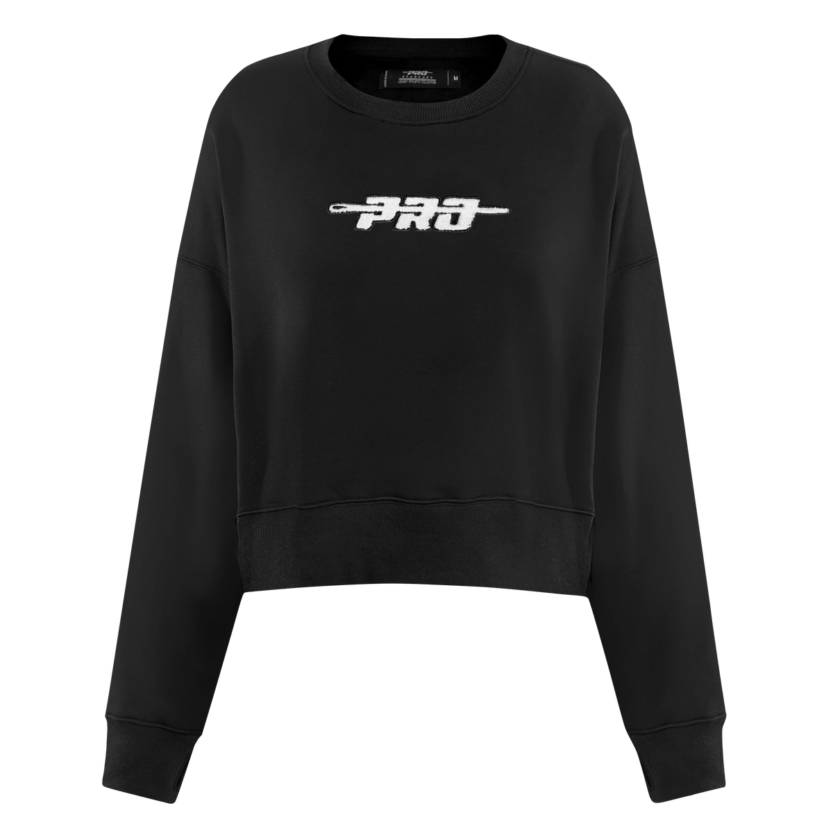PRO STANDARD CLASSIC CHENILLE CHANDAIL À COL ROND EN MOLLETON À LOGO BLANC POUR FEMME (NOIR)