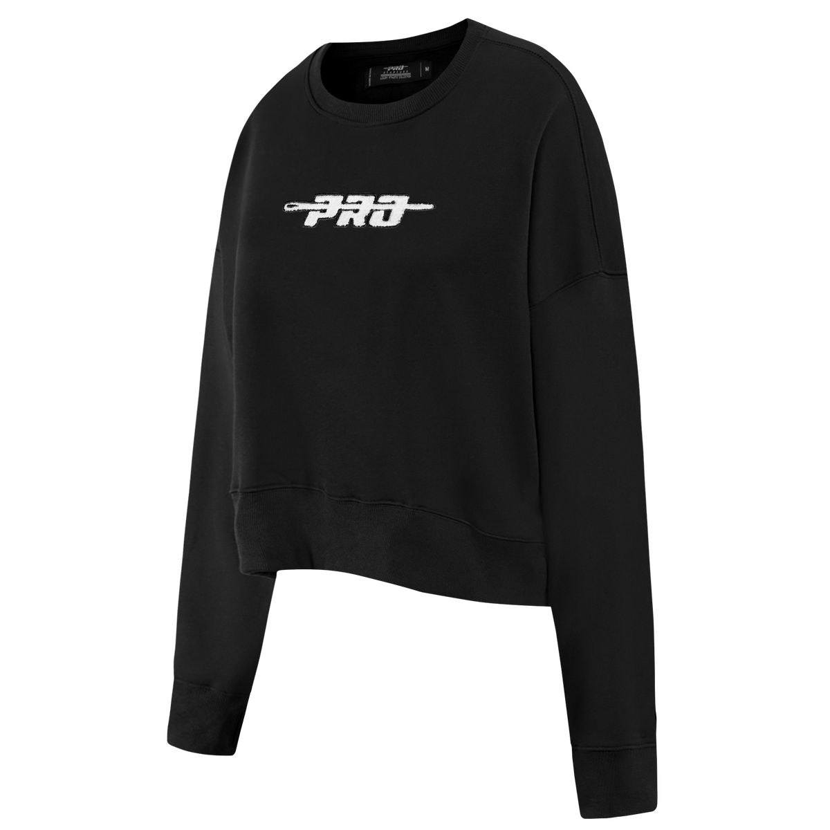 PRO STANDARD CLASSIC CHENILLE CHANDAIL À COL ROND EN MOLLETON À LOGO BLANC POUR FEMME (NOIR)
