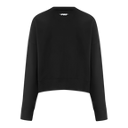 PRO STANDARD CLASSIC CHENILLE WHT LOGO WOMEN'S FLC CREWNECK (BLACK)