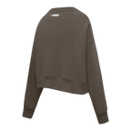 PRO STANDARD CLASSIC CHENILLE CHANDAIL À COL ROND EN MOLLETON À LOGO BLANC POUR FEMME (TAUPE FONCÉ)