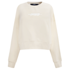 PRO STANDARD CLASSIC CHENILLE WHT LOGO WOMEN'S FLC CREWNECK (EGGSHELL)