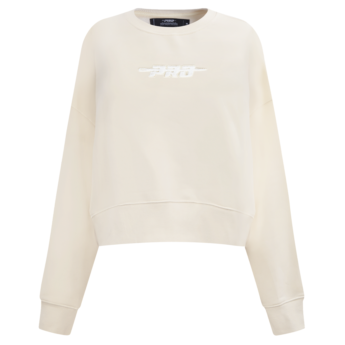 PRO STANDARD CLASSIC CHENILLE CHANDAIL À COL ROND EN MOLLETON À LOGO BLANC POUR FEMME (COQUILLE D'ŒUF)