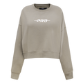 PRO STANDARD CLASSIC CHENILLE CHANDAIL À COL ROND EN MOLLETON À LOGO BLANC POUR FEMME (TAUPE)