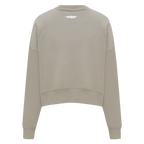 PRO STANDARD CLASSIC CHENILLE CHANDAIL À COL ROND EN MOLLETON À LOGO BLANC POUR FEMME (TAUPE)