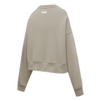 PRO STANDARD CLASSIC CHENILLE CHANDAIL À COL ROND EN MOLLETON À LOGO BLANC POUR FEMME (TAUPE)