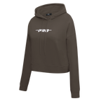 PRO STANDARD CLASSIC CHENILLE WHT LOGO WOMEN'S FLC CROPPED PO HOODIE (DARK TAUPE)