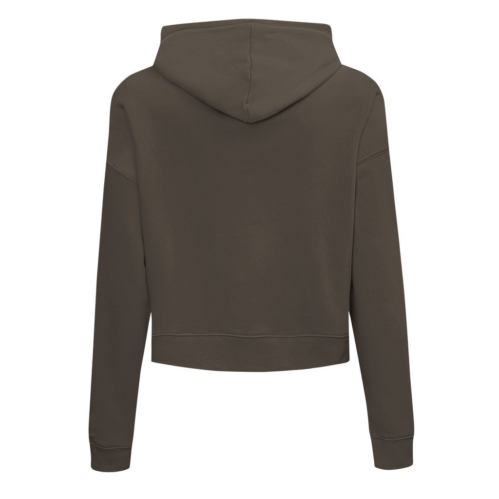 PRO STANDARD CLASSIC CHENILLE WHT LOGO WOMEN'S FLC CROPPED PO HOODIE (DARK TAUPE)
