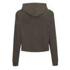 PRO STANDARD CLASSIC CHENILLE WHT LOGO WOMEN'S FLC CROPPED PO HOODIE (DARK TAUPE)