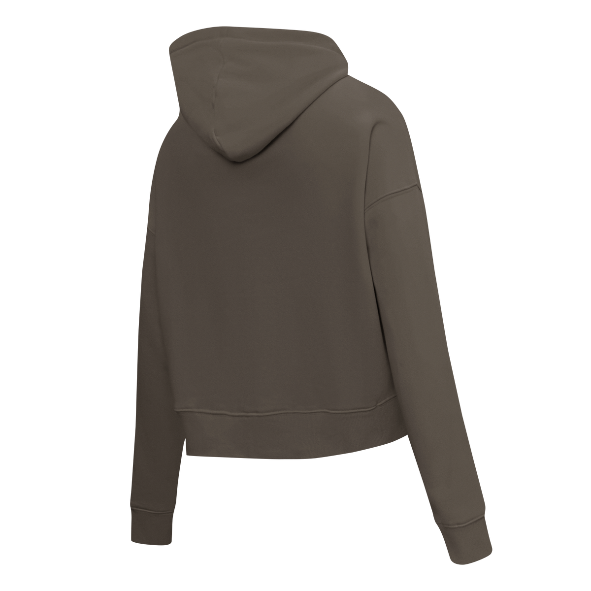 PRO STANDARD CLASSIC CHENILLE WHT LOGO WOMEN'S FLC CROPPED PO HOODIE (DARK TAUPE)