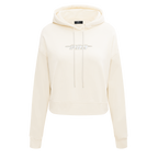 PRO STANDARD CLASSIC CHENILLE CHANDAIL À CAPUCHON COURT EN MOLLETON À LOGO BLANC POUR FEMME (COQUILLE D'ŒUF)
