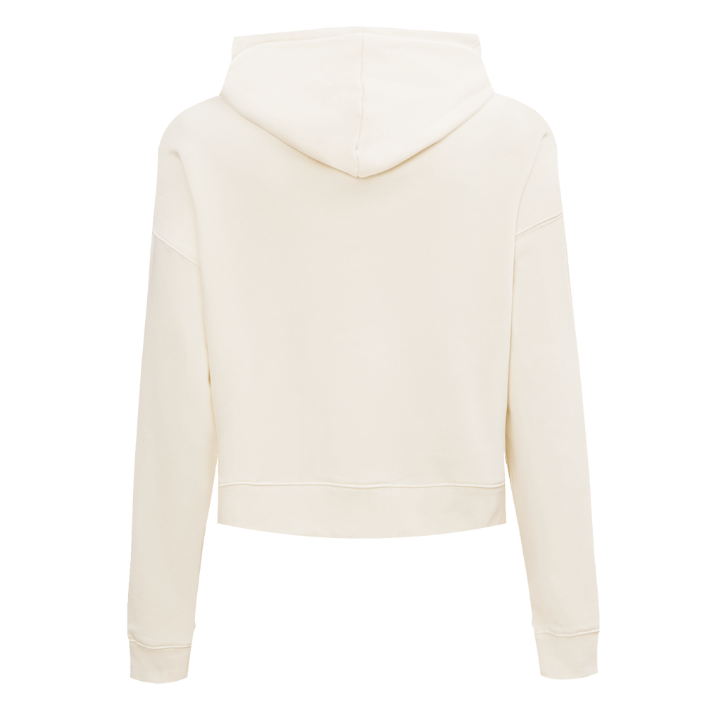 PRO STANDARD CLASSIC CHENILLE CHANDAIL À CAPUCHON COURT EN MOLLETON À LOGO BLANC POUR FEMME (COQUILLE D'ŒUF)
