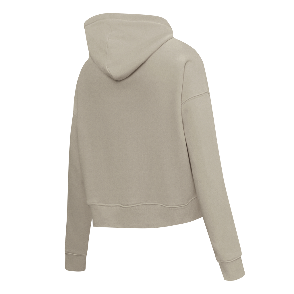 PRO STANDARD CLASSIC CHENILLE CHANDAIL À CAPUCHON COURT EN MOLLETON À LOGO BLANC POUR FEMME (TAUPE)