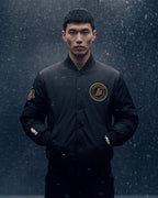 NBA LOS ANGELES LAKERS MEN'S PUFFER JACKET (BLACK) lifestyle