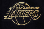NBA LOS ANGELES LAKERS BLACK & GOLD MEN'S WOOL VARSITY JACKET (JET BLACK)